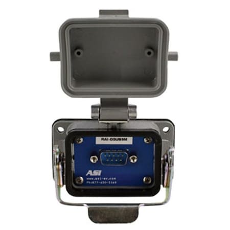 Automation Systems Interconnect Panel Interface MaleDB9 Connector, Enclosed Panel Feed Through 9Pin D Sub Connector, IP65 and NEMA 4X RAI-DSUB9M